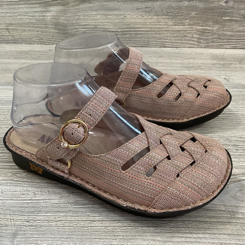 Alegria Naturally Tan Beige Metallic Freesia 817 Women's EU 36 / 6-6.5 US Clogs